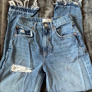 FP Medium Wash Distressed Jeans